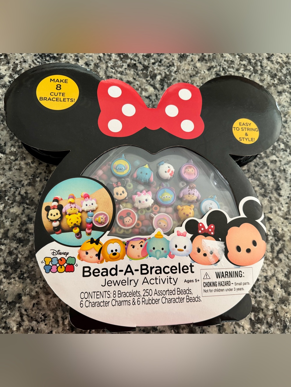 Disney Minnie Mickey Mouse Bead-A-Bracelet Jewelry Activity Kit - Multicolor